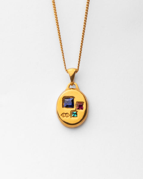 Three Stone Pendant | GOLD