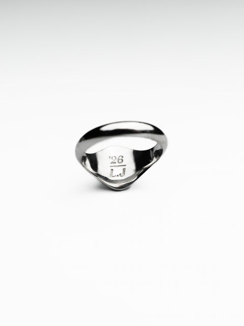Scotch College 2026 graduation ring interior engraving '26 and L.J